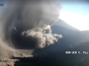 Video Erupsi Dahsyat Gunung Berapi Poas Kosta Rika