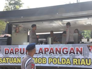 Melihat Kesiapan Dapur Lapangan Brimob Polda Riau Jelang Jambore Karhutla