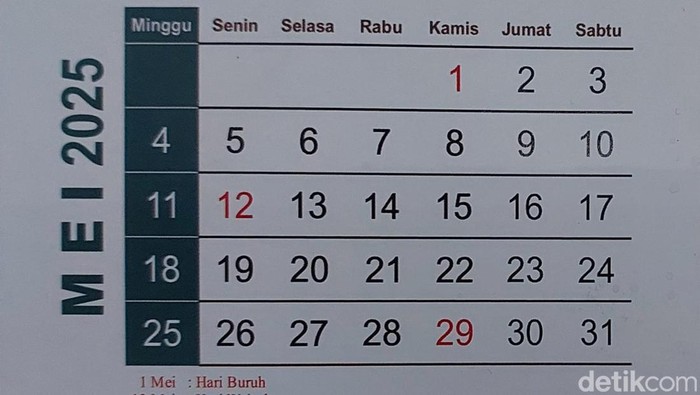 Kalender Mei 2025