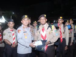 Dilepas Kapolres, Kontingen dari Inhil Riau Siap Sukseskan Jambore Karhutla