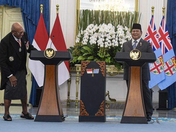 Momen Presiden Prabowo Terima Kunjungan PM Fiji di Istana Merdeka