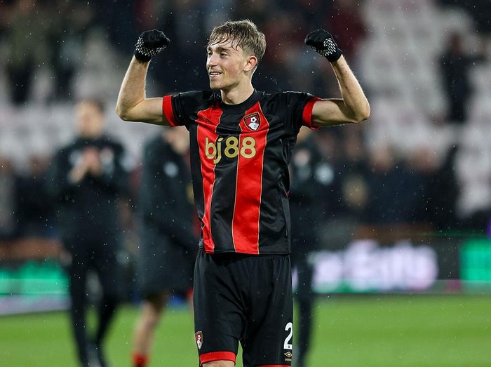 BOURNEMOUTH, ENGLAND - APRIL 14: Dean Huijsen of Bournemouth after his sides 1-0 win during the Premier League match between AFC Bournemouth and Fulham FC at Vitality Stadium on April 14, 2025 in Bournemouth, England. (Photo by Robin Jones - AFC Bournemouth/AFC Bournemouth via Getty Images)