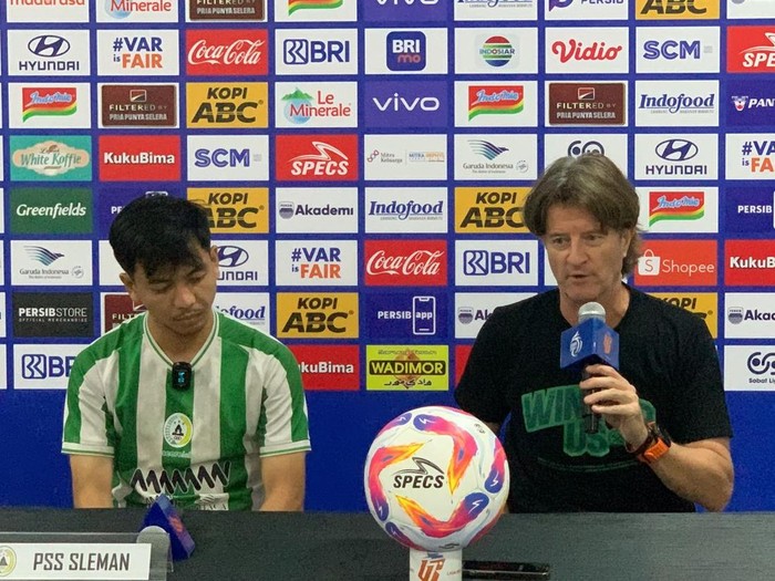 Jumpa pers PSS Sleman jelang musuh Persib Bandung di Stadion Gelora Bandung Lautan Api (GBLA), Jumat (25/4/2025). Jumpa pers PSS Sleman jelang musuh Persib Bandung di Stadion Gelora Bandung Lautan Api (GBLA), Jumat (25/4/2025). PSS Incar Poin