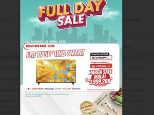 Smart LED TV 50 UHD Diskon Jumbo di Transmart Full Day Sale