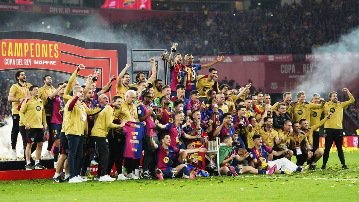 Barcelona juara Copa del Rey. Foto: AP/Jose Breton