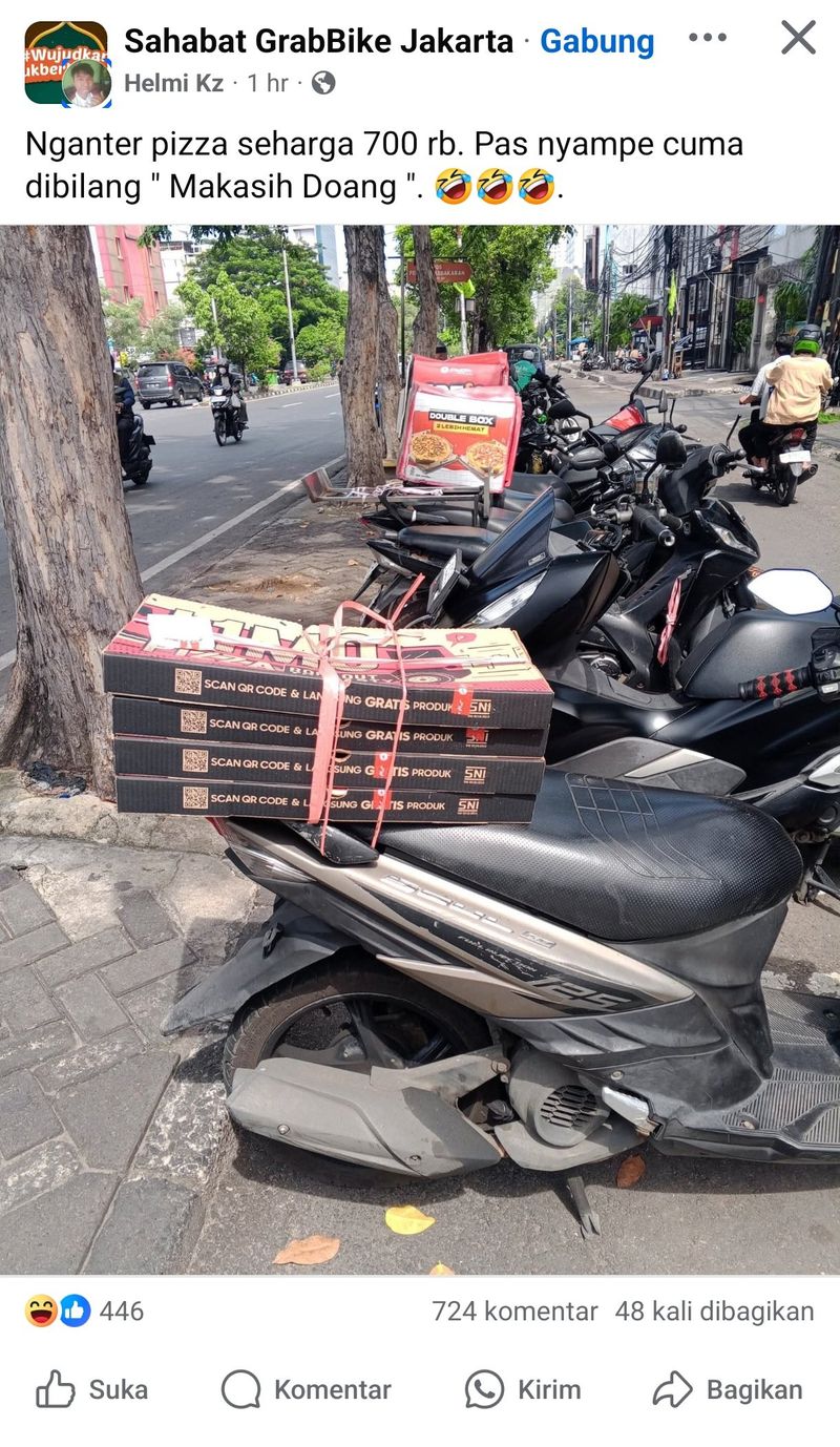 Curhat Tak Dapat Tip Usai Antar Pizza Rp 700.000, Ojol Ini Dinyinyiri