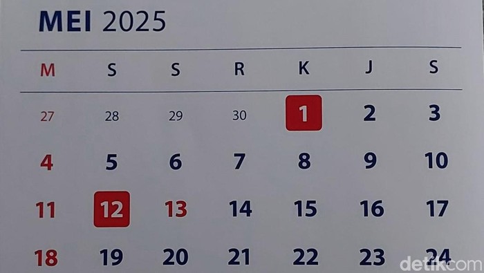 Kalender Mei 2025 Hari Besar Nasional