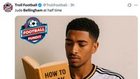 Jude Bellingham juga kena ledek usai gagal bersinar ketimbang Pedri. (Foto: X.com/@TrollFootball)