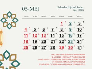 Tanggal Hijriah Hari Ini 5 Mei 2025 Lengkap dengan Amalan yang Dianjurkan Tanggal Hijriah Hari Ini 5 Mei 2025 Lengkap dengan Amalan yang Dianjurkan