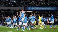 Dengan gelar ini, Napoli menjadi tim tengah-selatan Italia dengan titel terbanyak yakni empat. Partenopei juara pada 1986/1987, 1989/1990, 2022/2023, dan 2024/2025. (Foto: Getty Images/Francesco Pecoraro)