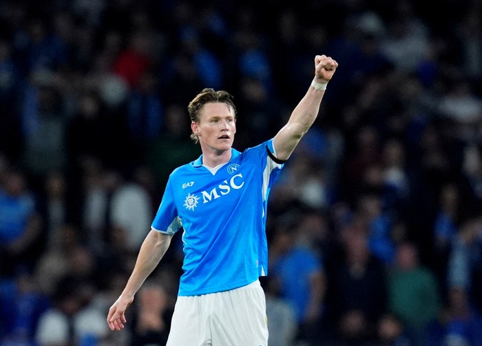 Soccer Football - Serie A - Napoli v Torino - Stadio Diego Armando Maradona, Naples, Italy - April 27, 2025 Napolis Scott McTominay celebrates scoring their second goal REUTERS/Matteo Ciambelli     TPX IMAGES OF THE DAY