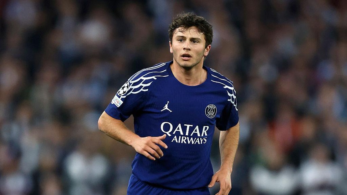 Joao Neves absen di Piala Super Eropa 2025. (Foto: Getty Images/Nigel French/Allstar)