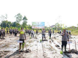 Polda Babel Tanam 3,5 Ribu Bibit Kayu Putih dan Mangrove