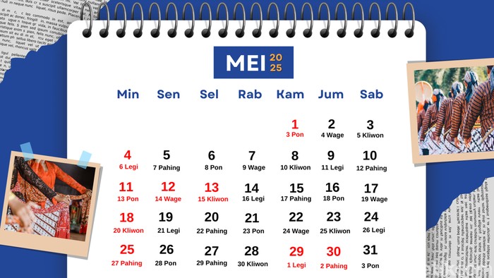 Kalender Jawa Mei 2025.