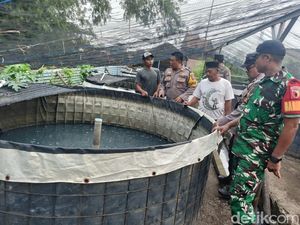 Kapolsek Porong Tinjau Budidaya Lele di Kebonagung Dukung Ketahanan Pangan Kapolsek Porong Tinjau Budidaya Lele di Kebonagung Dukung Ketahanan Pangan