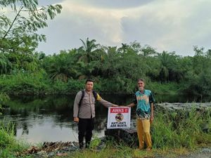 Polisi di Riau Pasang Spanduk Awas Buaya Usai 5 Warga Tewas Diterkam