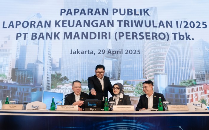 Bank Mandiri terus memperkuat janji untuk mempertahankan pertumbuhan bisnis yang sehat di sepanjang permulaan 2025. Bank Mandiri terus memperkuat janji untuk mempertahankan pertumbuhan bisnis yang sehat di sepanjang permulaan 2025.