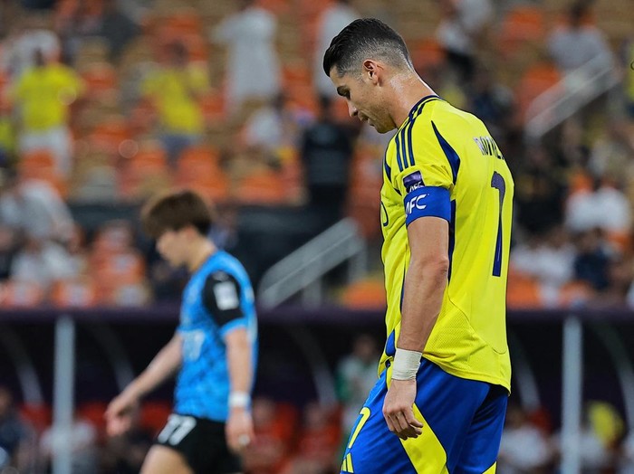 Soccer Football - Asian Champions League - Semi Final - Al Nassr v Kawasaki Frontale - King Abdullah Sports City, Jeddah, Saudi Arabia - April 30, 2025  Al Nassr's Cristiano Ronaldo reacts REUTERS/Stringer