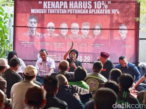 Potret Driver Online Kumpul Bahas Potongan Aplikator