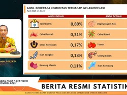 Kenaikan Tarif Listrik-Harga Emas Jadi Penyebab Inflasi Aceh 1,61%