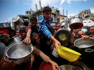 Dapur Umum di Gaza Terancam Tutup gegara Stok Makanan Habis