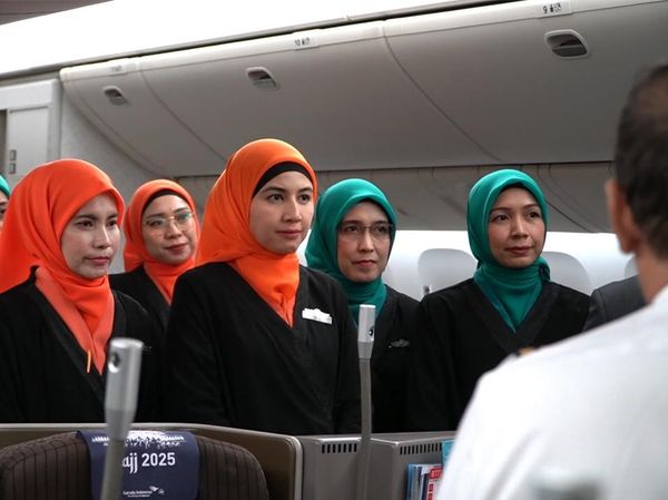 Potret Penerbangan Haji Fase I Garuda Indonesia