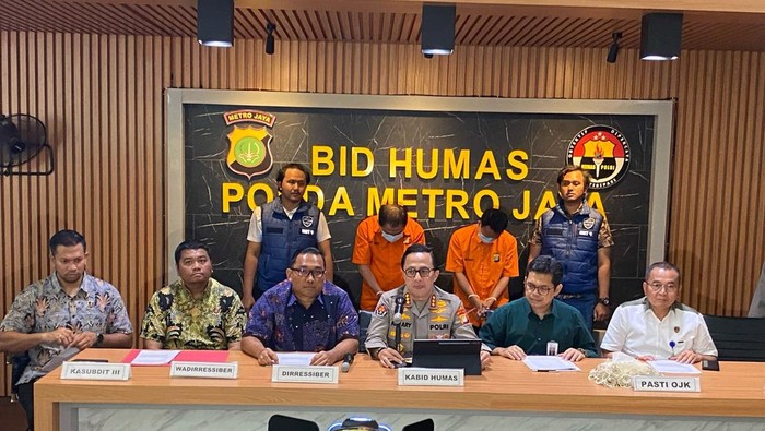 Konferensi pers kasus penipuan kripto di Polda Metro Jaya (Wildan/detikcom)