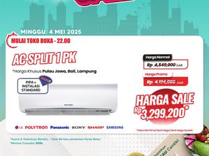 Merapat ke Transmart! Beli AC 1 PK Diskon Rp 1,2 Juta