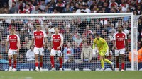 Arsenal berada di lima besar usai kehilangan 21 poin meski sempat unggul dalam laga. The Gunners menelan 9 hasil imbang dan sekali kalah. (Foto: Peter Cziborra/Action Images via Reuters)