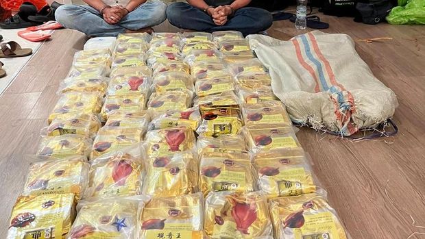 Bareskrim Polisi Republik Indonesia menggagalkan upaya penyelundupan sabu 50 kg di wilayah Balikpapan, Kalimantan Timur. (dok.Istimewa)