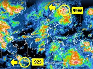 2 Bibit Siklon Tropis Hadir di Indonesia, Wilayah Ini Waspada Hujan Sedang-Lebat 2 Bibit Siklon Tropis Hadir di Indonesia, Wilayah Ini Waspada Hujan Sedang-Lebat