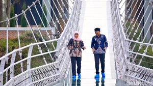 Khofifah Takjub Keindahan Bromo dari Jembatan Kaca Seruni Point