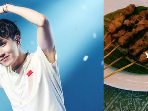 J-Hope BTS Pamer Makan Sate Ayam dan Nasi Goreng di Jakarta