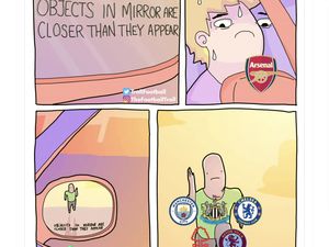 Meme Kocak Arsenal Terancam Longsor dan Disalip City