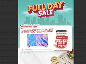 Diskon Besar-besaran Smart TV UHD 65 inch di Transmart Full Day Sale