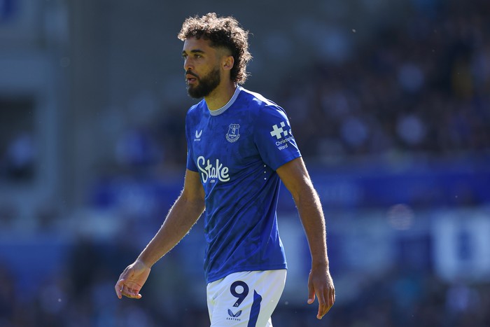 dominic calvert-lewin,everton,premier league,liga inggris LIVERPOOL, ENGLAND - MAY 03: Dominic Calvert-Lewin of Everton during the Premier League match between Everton FC and Ipswich Town FC at Goodison Park on May 03, 2025 in Liverpool, England. (Photo by James Gill - Danehouse/Getty Images)