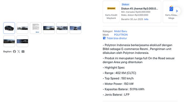 Mobil listrik Polytron