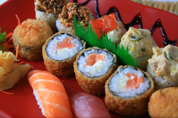 rumput plastik sushi