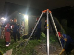 Ular Sanca 3 Meter Masuk Sumur Warga di Bogor, Damkar Evakuasi