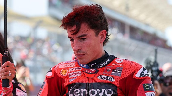 AUSTIN, TX - MARCH 29:  Marc Marquez (93) of Spain and Ducati Lenovo Team sits on his motorcycle before the Tissot Sprint Race at the MotoGP Red Bull Grand Prix of the Americas on March 29, 2025, at Circuit of The Americas in Austin, Texas. (Photo by David Buono/Icon Sportswire via Getty Images)