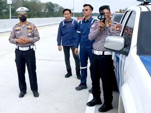 Polda Riau Tilang 8 Pemobil gegera Ngebut di Tol Pekanbaru-Bangkinang