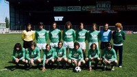 Saint-Etienne yang saat itu berstatus juara bertahan Liga Prancis melaju ke final European Cup 1975-76 untuk menghadapi Bayern Munich di Galsgow. Namun mereka kalah 0-1.   Foto: AFP/STAFF