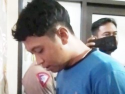 Tampang Lesu Anak Kades yang Pukul Warga Bogor Saat Berbaju Tahanan