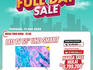 Beli TV di Transmart Full Day Sale! 65 Inch UHD Smart TV Rp 6 Jutaan