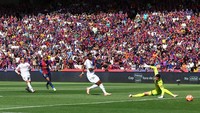 Barcelona menjamu Madrid di Estadi Olimpic Lluis Companys, Minggu (11/5/2025) dalam lanjutan LaLiga 2024/2025. (Foto: Albert Gea/REUTERS)