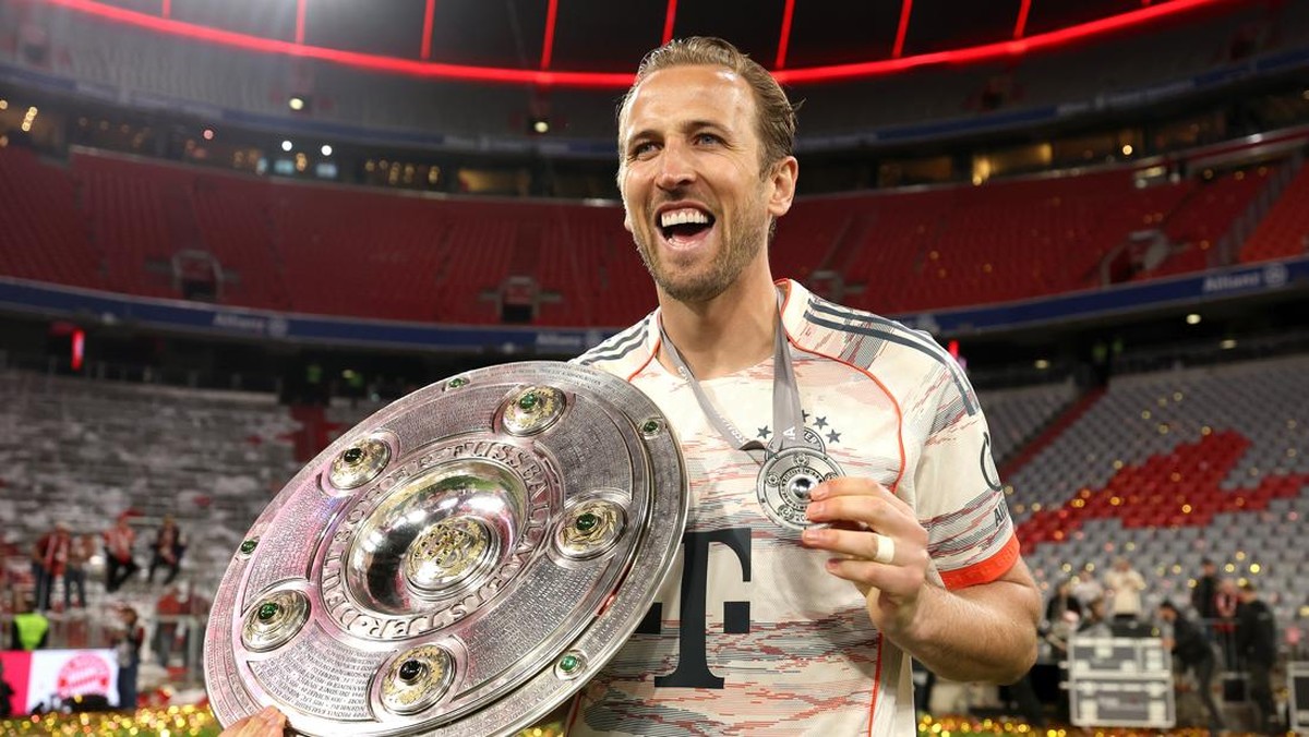 Harry Kane juara Bundesliga bersama Bayern Munich. (Foto: Getty Images/Alexander Hassenstein)