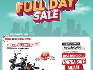 Sepeda Listrik di Transmart Full Day Sale Diskon Setiap Minggu