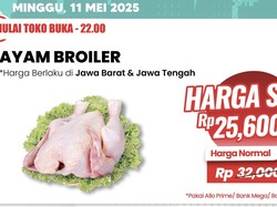 Ayam Broiler Dijual Mulai Rp 25 Ribuan/Ekor di Transmart Full Day Sale
