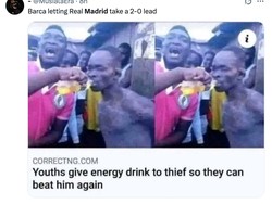 Barcelona kasih Madrid semangat dulu sebelum gantian menggilasnya. (Foto: X.com/@MusialaEra)