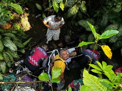 Pensiunan Polisi Jatuh ke Jurang Saat Bersepeda di Tabanan